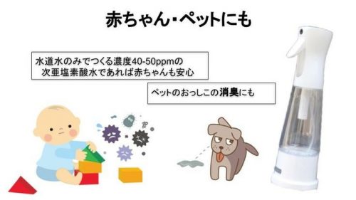 次亜塩素酸水で除菌