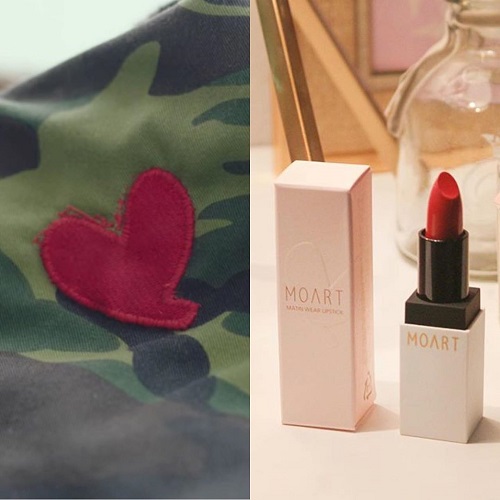 ユンセリリップハート刺繍