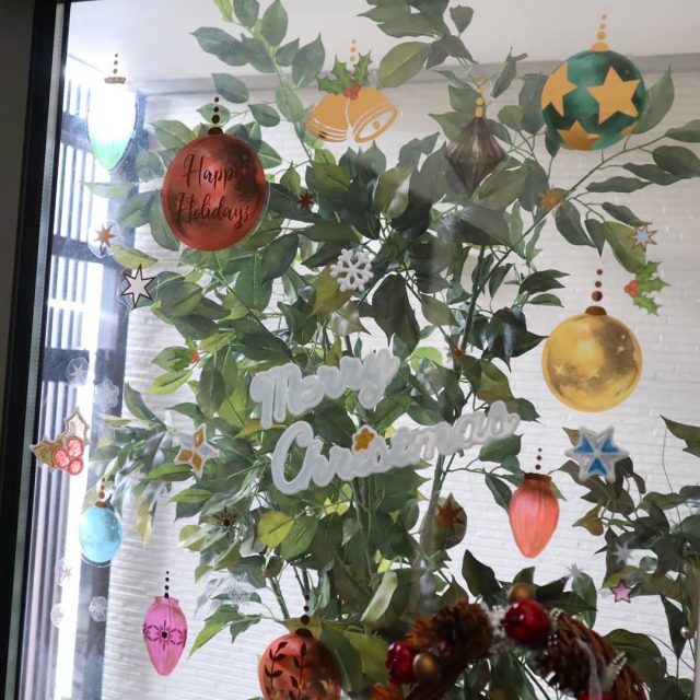 ダイソークリスマス窓の飾り方