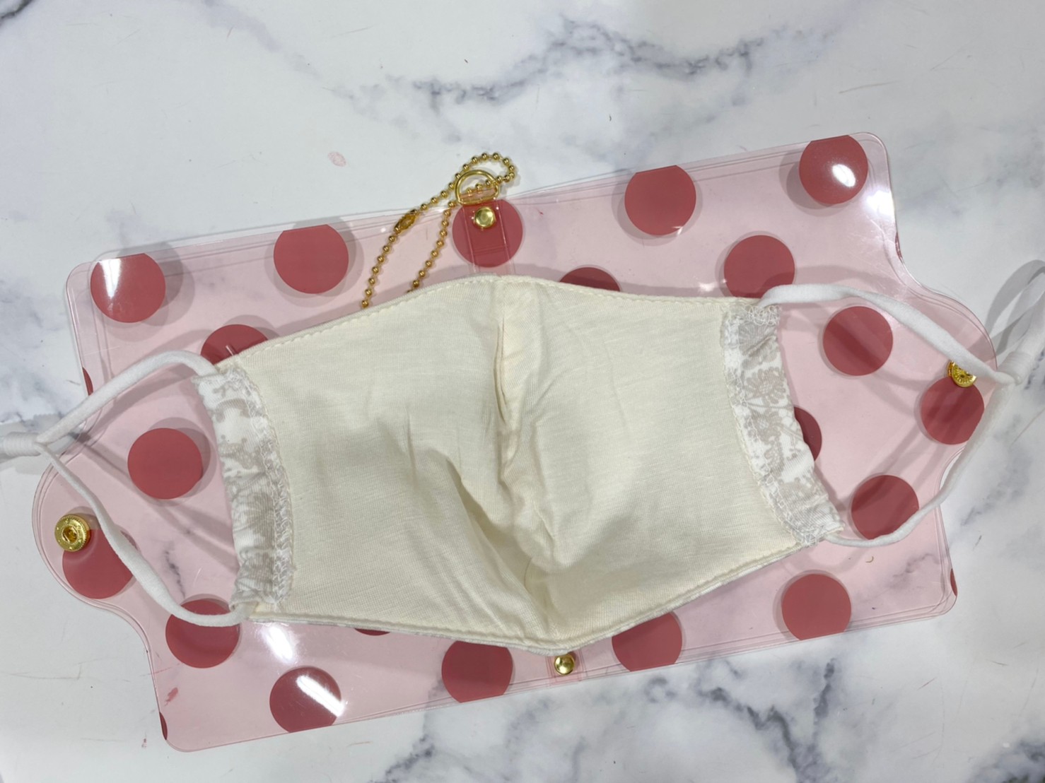 マスクバッグにマスクを入れた画像