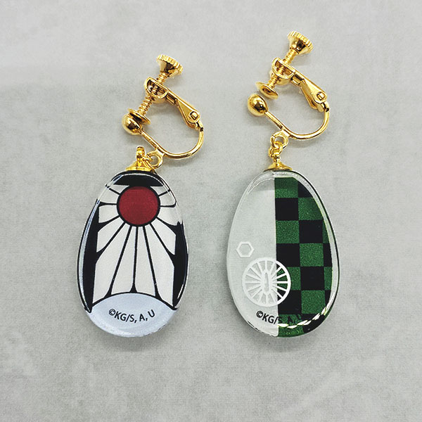 鬼滅の刃 ガラスイヤリング