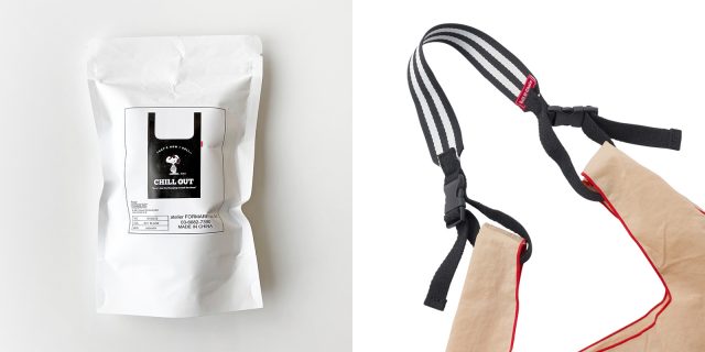 Ball＆Chain PEANUTS ショッピングバッグのラッピングと別売りのストラップ
