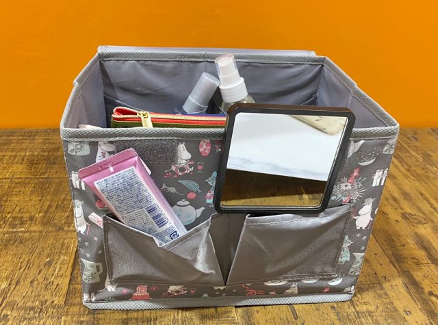 ムーミン収納ボックス使用横から