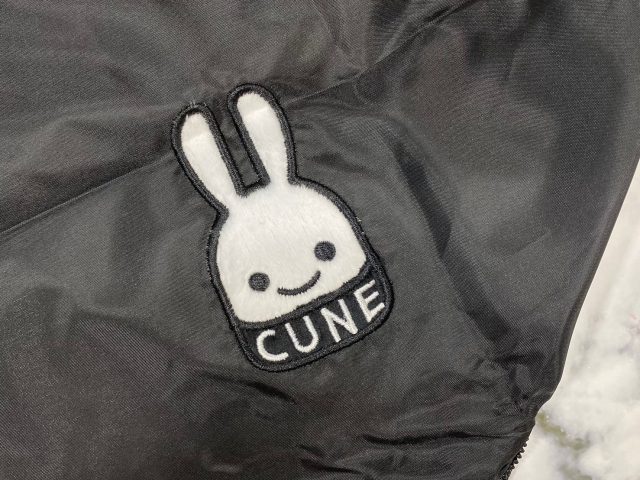 CUNE(R) ウサギワッペン付きビッグショッピングバッグのウサギワッペン