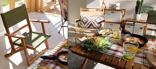 木製チェアとテーブル