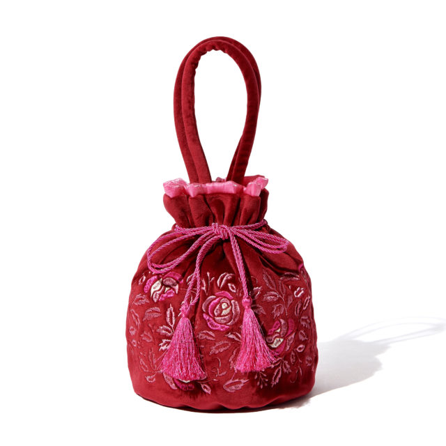 アナスイ巾着バッグレッド