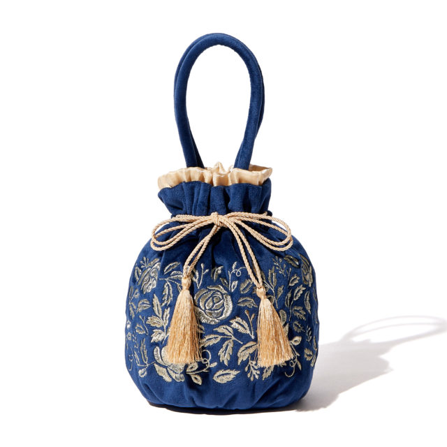 アナスイ巾着バッグネイビー