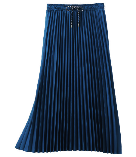 撥水ライトプリーツスカートの画像ブルーグリーン