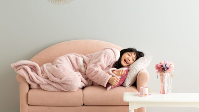 ブランケットローブ着用