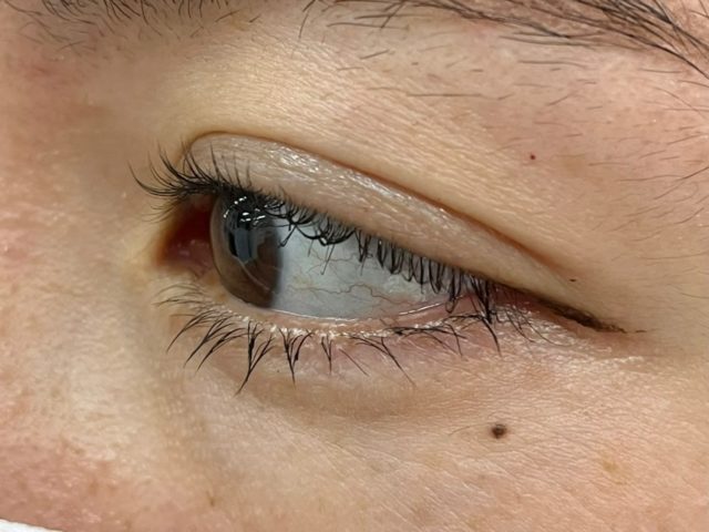 エアリーロングラッシュマスカラを塗った目のサイド画像