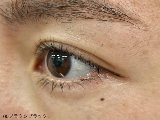 00ブラウンブラックを塗った目元の画像