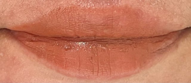 実際に唇に塗った様子