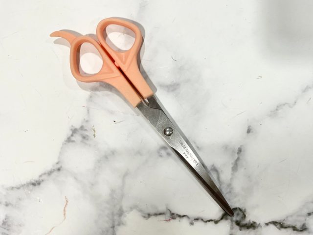 閉じた状態のカットハサミ