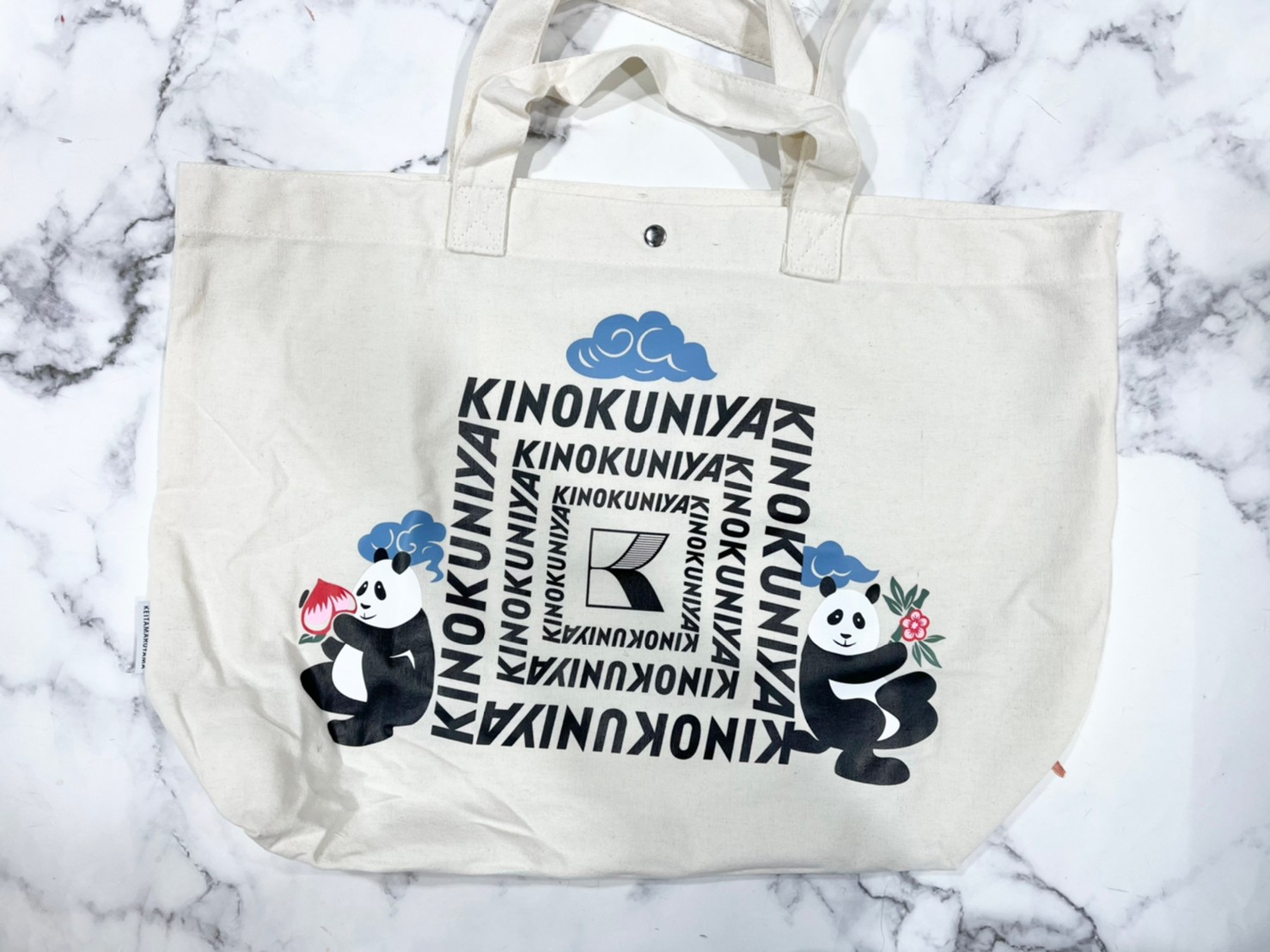 双子パンダの2wayお買い物バッグの画像