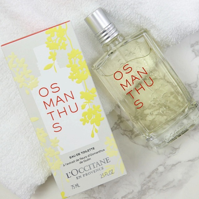 ロクシタンから発売された金木犀の香りの香水とパッケージ