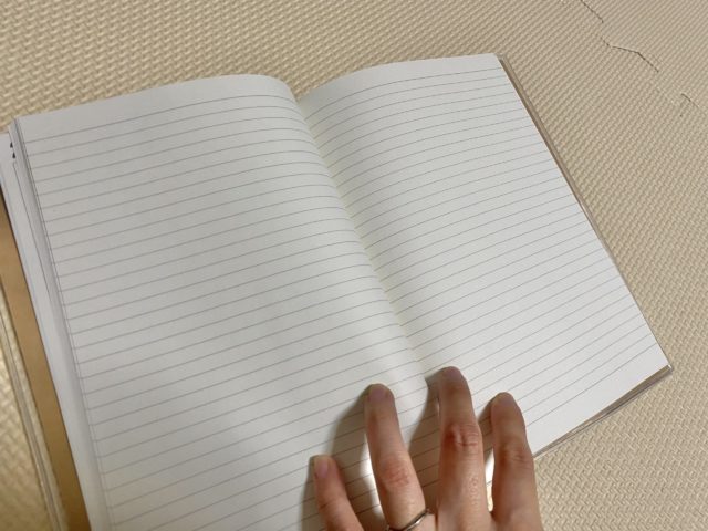 ノートとして使える手帳の後半