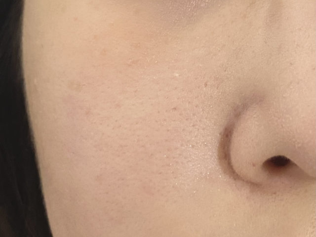 ポアレスパウダーだけを塗った肌