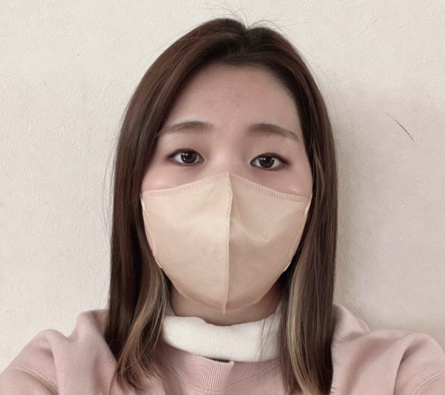 立体型スパンレース不織布カラーマスク正面