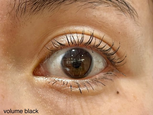 V01　VOLUME BLACKを塗った目元の正面画像