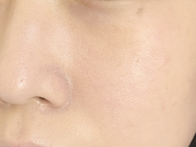 オイルブロックパウダー使用後の肌