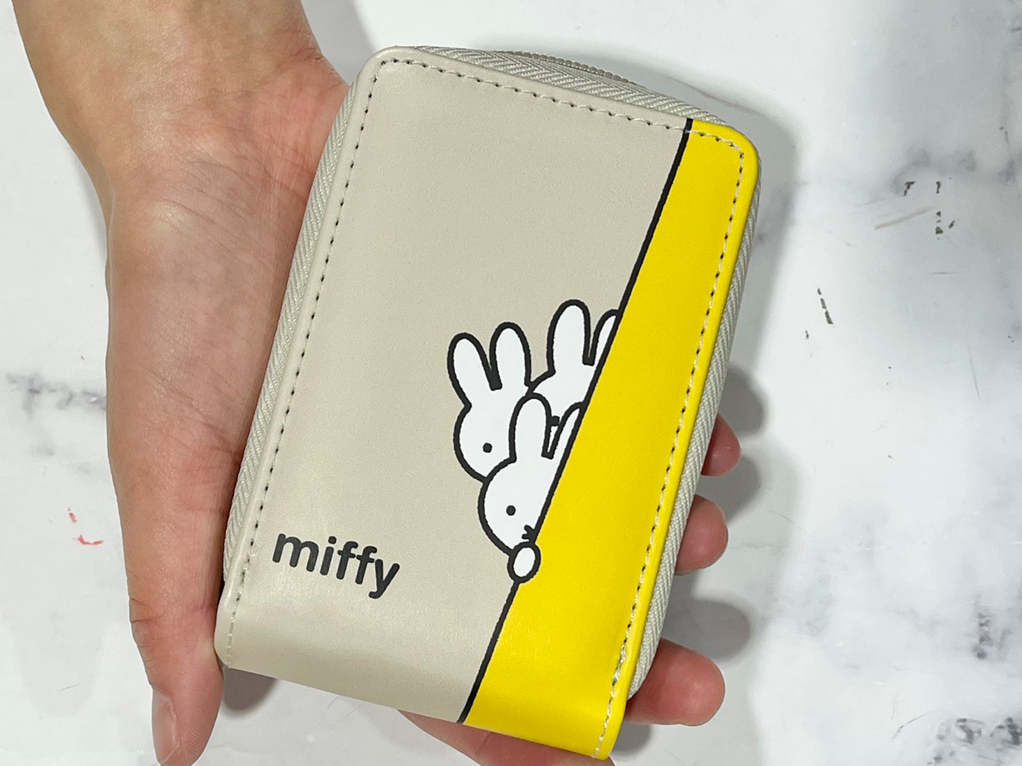 じゃばら式縦型カードケースを手に持った画像