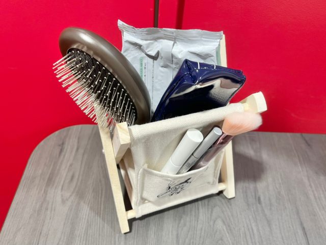 ミニラックに実際に物を入れている