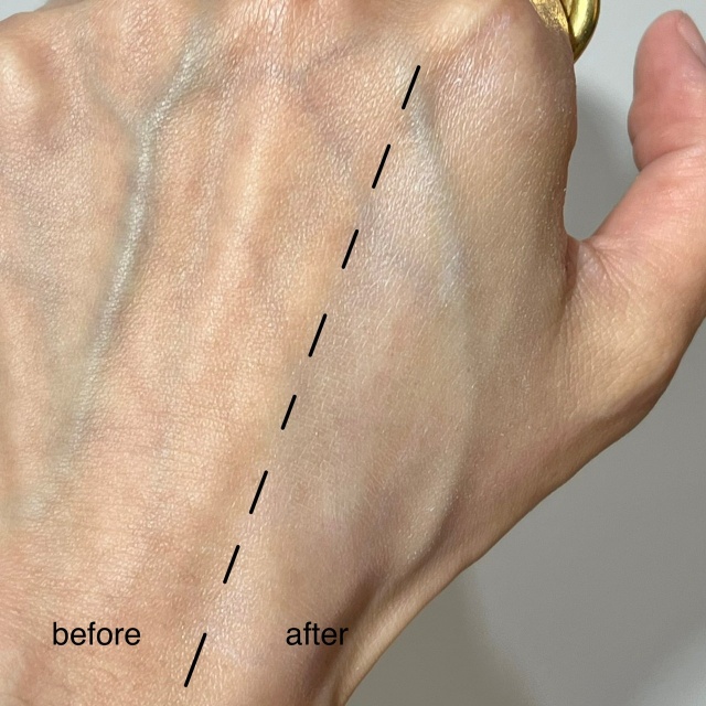 SHIGETAのUVベースの使用後