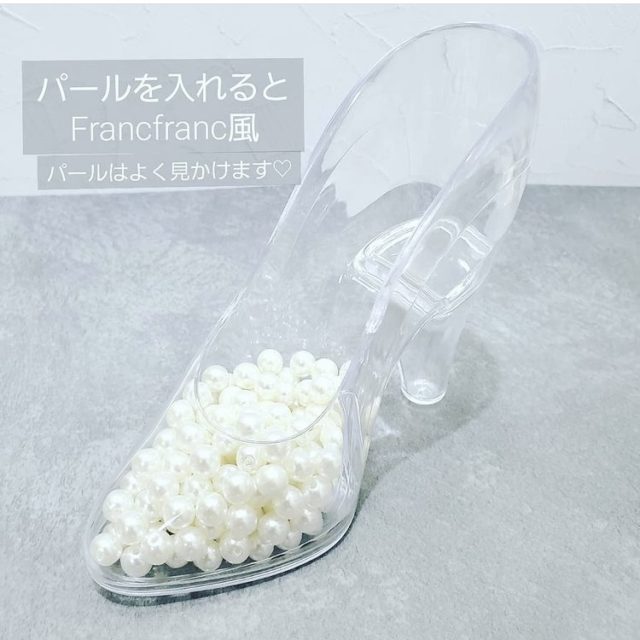 クリアハイヒールケースパール入り