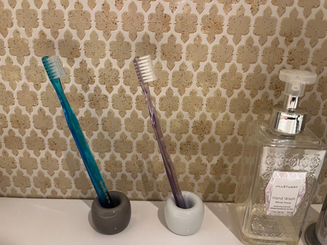 無印良品の歯ブラシスタンド使用例