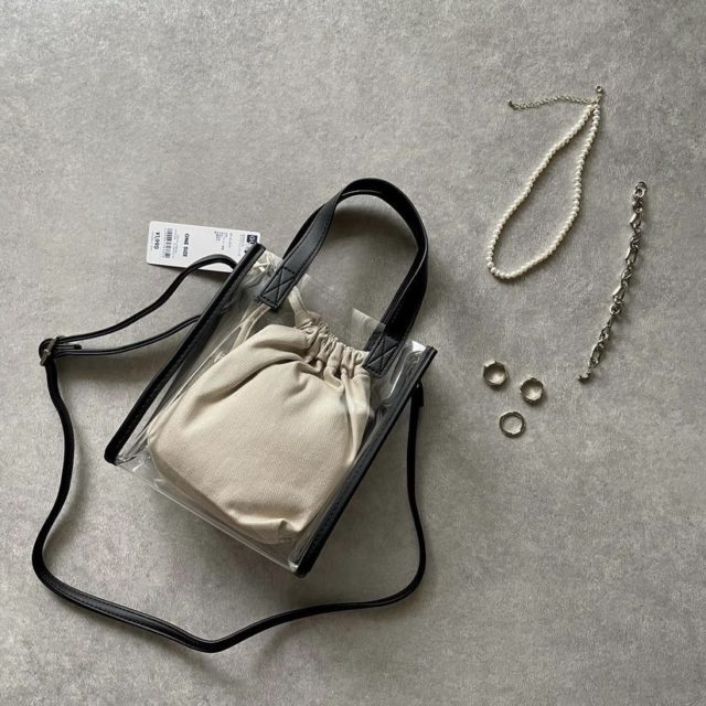 クリアミニバッグの物撮り