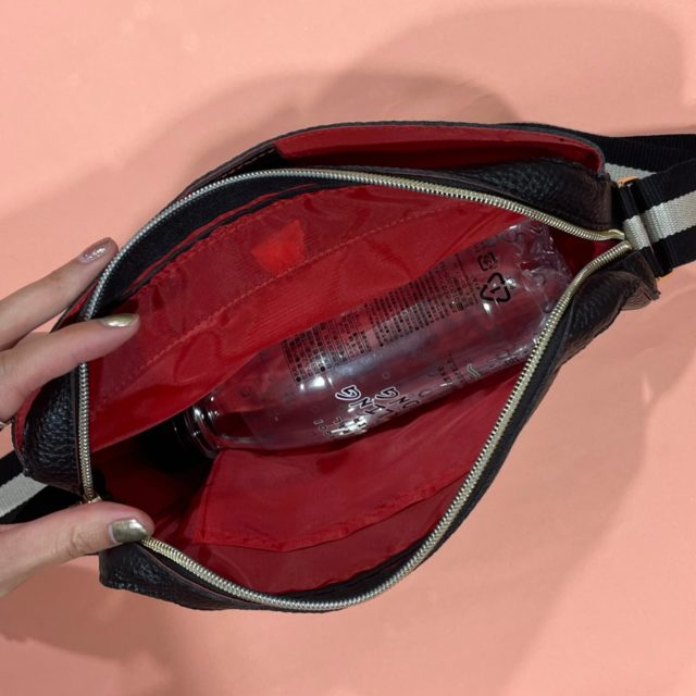 バッグの中に500mlペットボトルを入れた様子