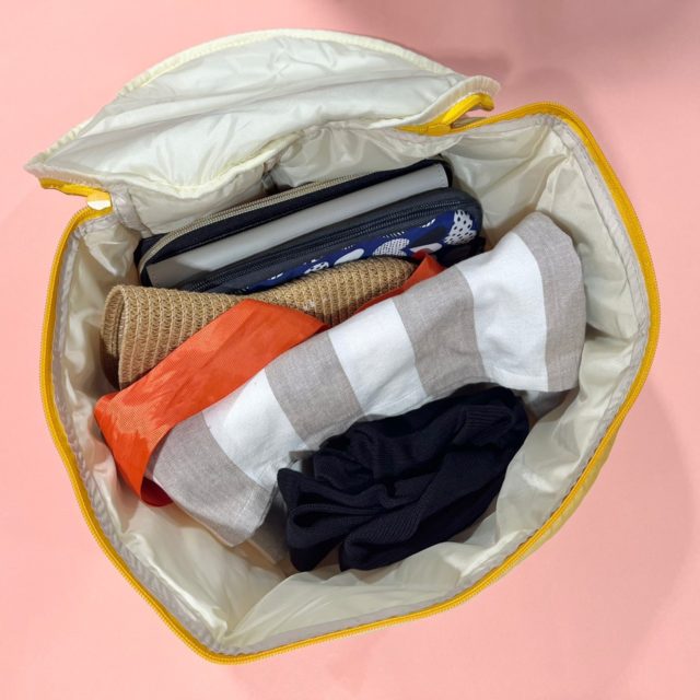 Mon Petit ほんものそっくり! ふわふわ収納ボックスに物を入れたところ