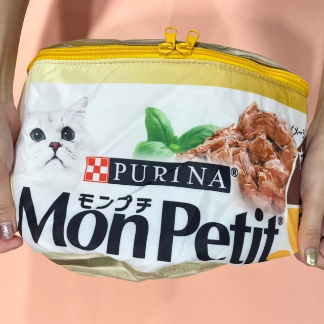 Mon Petit ほんものそっくり! ふわふわ収納ボックスを持ったところ