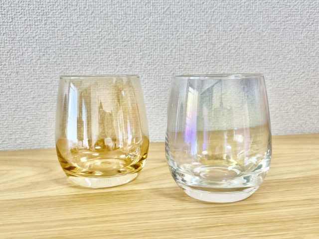 クリア、ブラウン２色のオーロラグラス