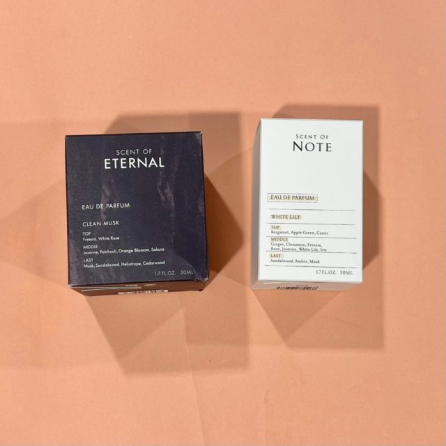 SCENT OF NOTEとSCENT OF ETERNALの箱」