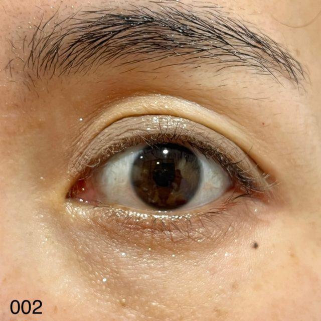 002フォギーベージュでメイクした目の正面画像