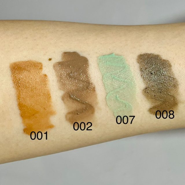 ワンダー クラウド リキッドアイシャドウのスウォッチ