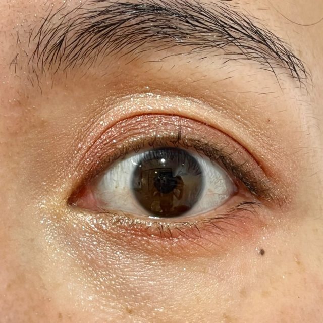 027ラズベリージャムショコラでメイクした目の正面画像