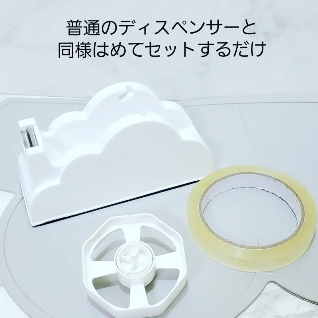 ディスペンサーにテープをはめる前の状態