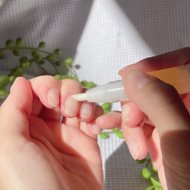 甘皮を押し上げている写真