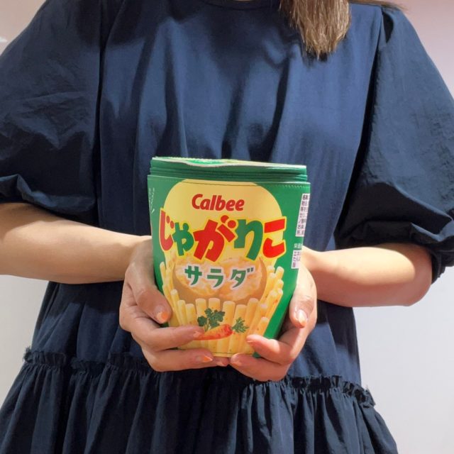 じゃがりこポーチを両手で持っている様子