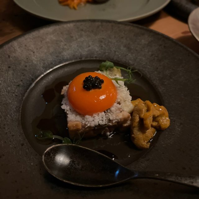 鴨料理ユッケ風