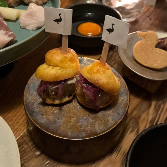 鴨料理ピンチョス風