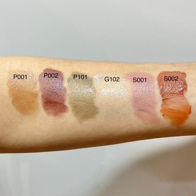 クラブ アミュチア セレクトタッチアイシャドウのスウォッチ