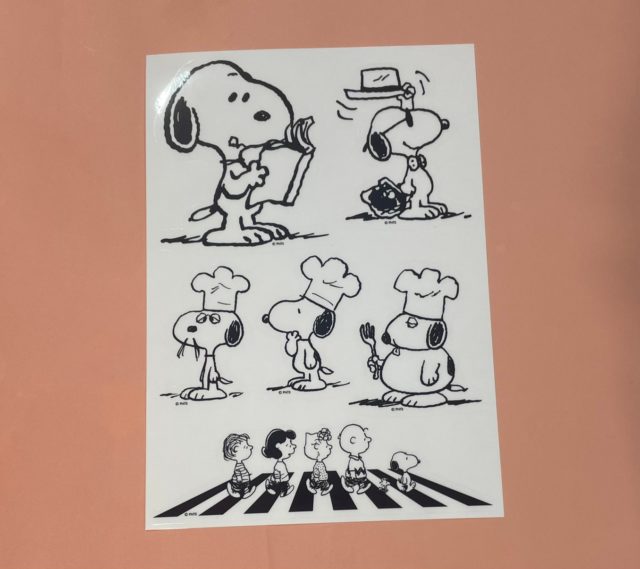 スヌーピー ウォールステッカー（モノクロ2枚目）