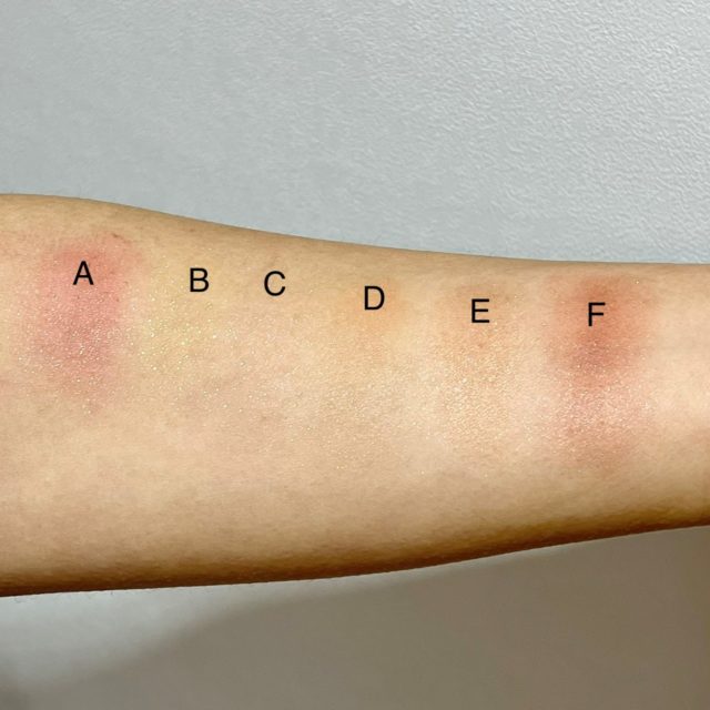 ケイト　ブラウンレイヤーパレットEX-1 レッドブラウン系のスウォッチ