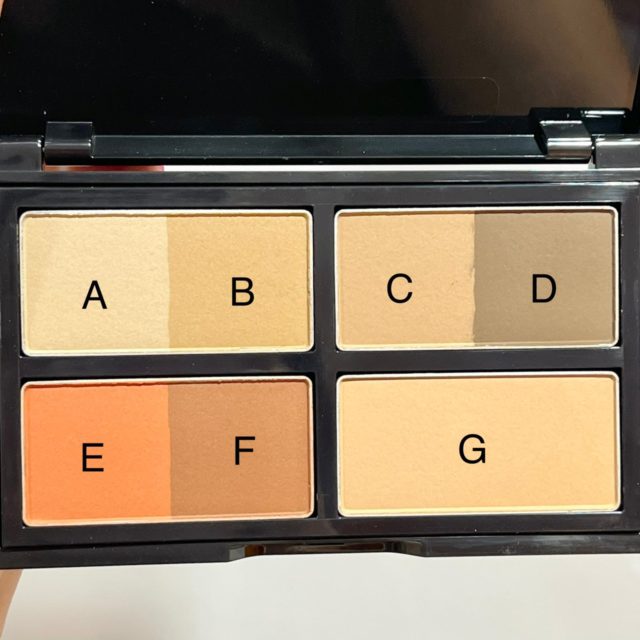 ケイト　デザイニングシェードパレット3D BR-1 ウォームシェードのパレットを拡大した画像