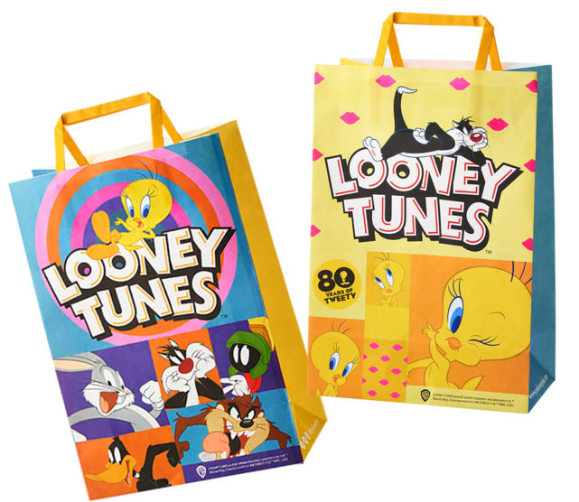 LOONEY TUNESとコラボした2種類のショッピングバッグ