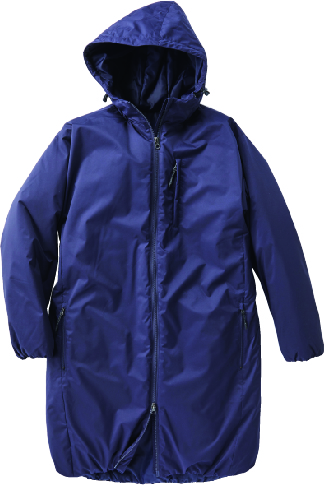 撥水パデットロングフーディーの画像