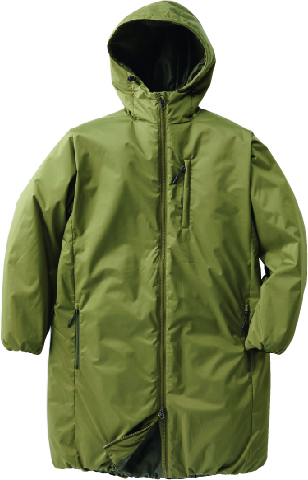 撥水パデットロングフーディーの画像